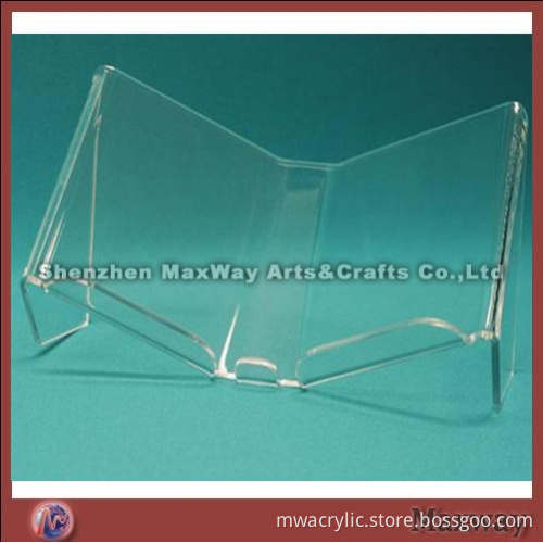 Transparent V-shaped Acrylic/PMMA Brochure/Book/Document Display Holder/Shelf